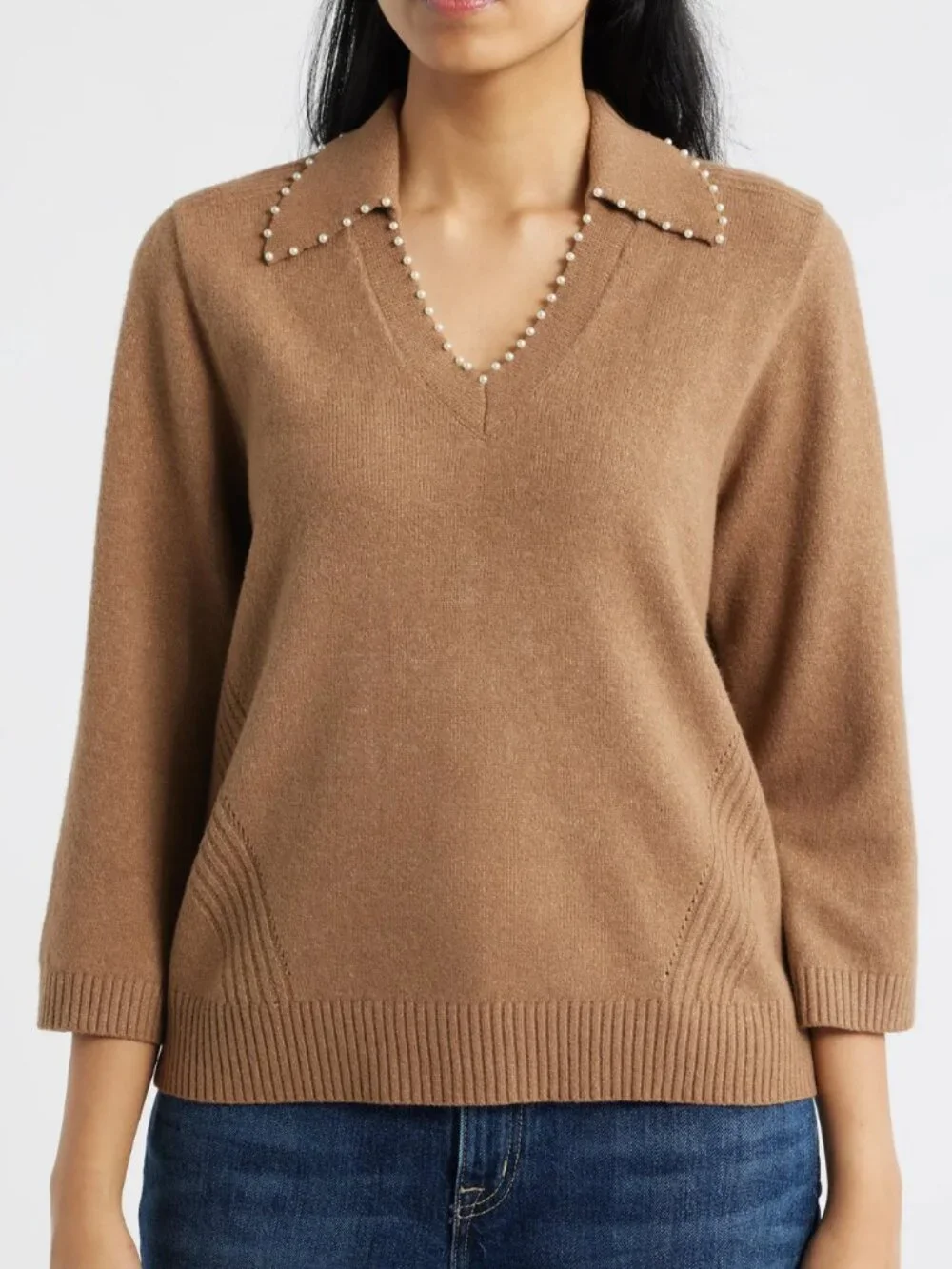 NWT Wit & Wisdom Bead Trim Sweater 1X - Picture 1 of 6